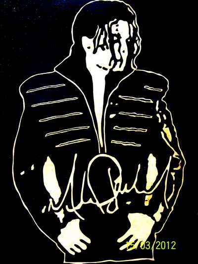 Майкл Джексон (Michael Jackson). Резьба по фанере